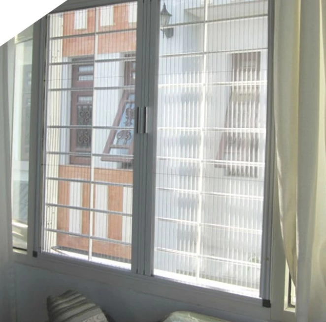 Cửa chống muỗi cố định inox màu trằng CD 12